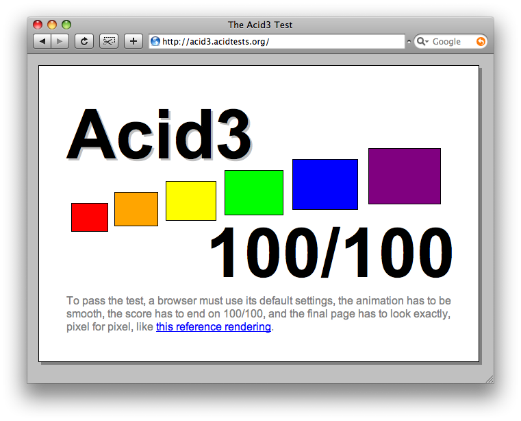 webkit acid3 test screenshot