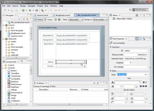 Flex Builder Screenshot