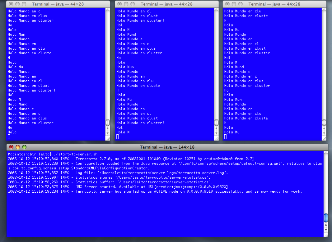 terracotta screenshot ejecucion holamundocluster